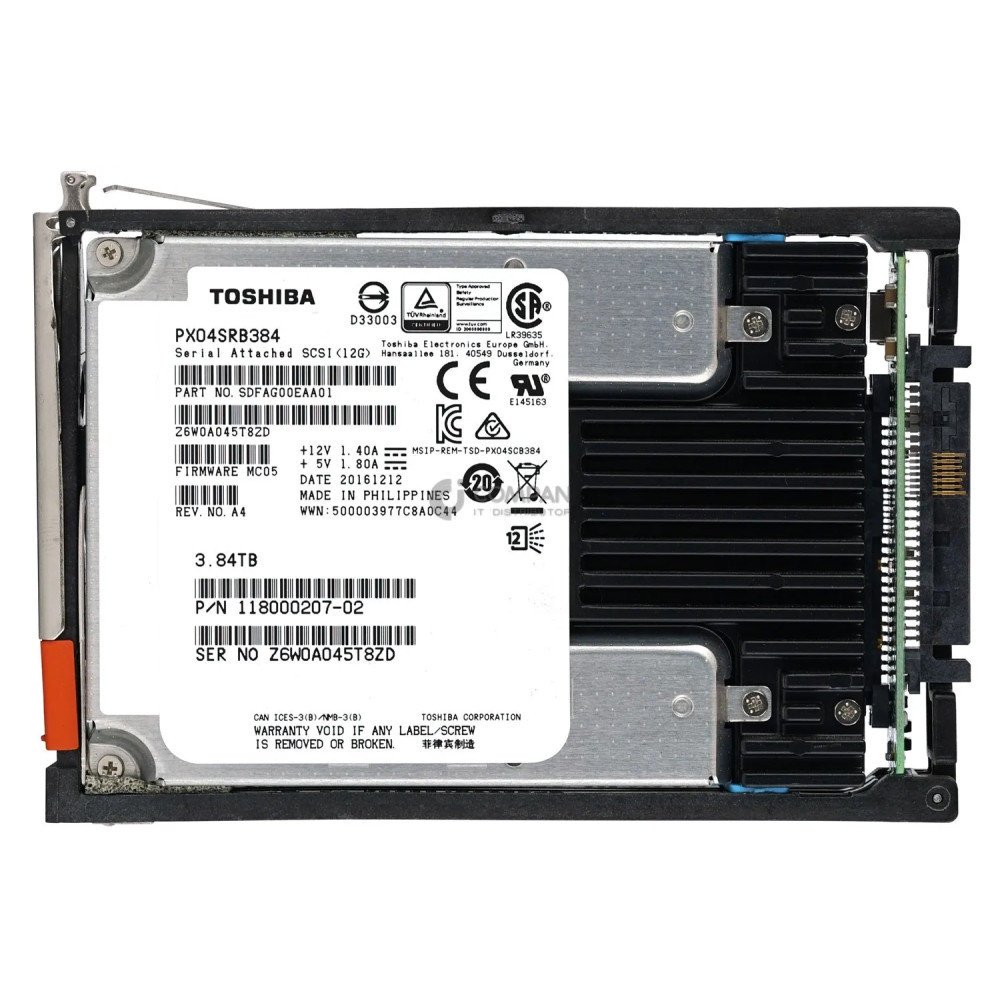 005052155 EMC FLASH SSD 3.84TB SAS 12G 2.5" SFF FOR EMC UNITY DAE